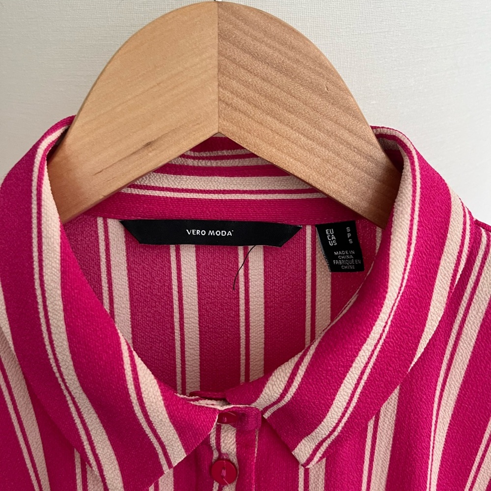 New Vero Moda VMSASHA Short Sleeve Shirt Dress - Picture 3 of 6